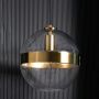 Glass Globe Gold Metal Hanging Pendant Light