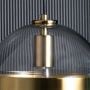 Glass Globe Gold Metal Hanging Pendant Light