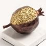 Gold-plated Pomegranate Sculpture Modern Home Decor- Large Closeup-1