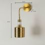 Gold Cylinder Wall Lamp - White