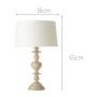 Hornsey Wooden Table Lamp with White Shade