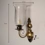 Hurricane Pineapple Vintage Style Brass Wall light