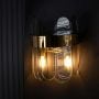 Joy of Light Modern Grey Glass & Metal Wall Lamp