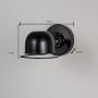 Mini Domed Metal Wall Lamp - Black