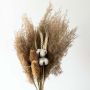 Natural Brown Pampas Grass Mix Bouquet Closeup