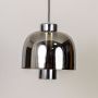 ando pendant light chrome light off white background