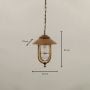 Lima Gold Outdoor Hanging Light - Large