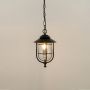Lima Black Outdoor Hanging Light Medium Main Lifestyle