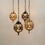 Seraphina Outdoor Hanging Light Bronze Grouped