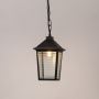 Carson Ribbed Glass Outdoor Hanging Light light on white background