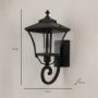 Chamber Upward Outdoor Wall Light - Black