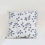 Pecan Designer Blue Embroidered Cushion Cover