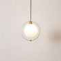 Polaris Aball Hanging Light Gold Main Lifestyle