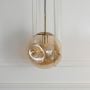 Postmodern Amber Crystal Glass Pendant Light