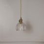 Retro Glass Flower Pendant Light - Transparent