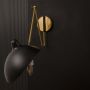 Retro Spider LED Wall Lamp Light Off Black Background