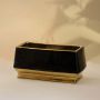 Sable Gold - Black Ceramic Decorative ObjectSide Angle
