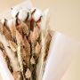 Sago Flower & Wheatgrass Mix Dried Bouquet Closeup