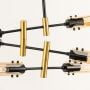 Sculptural Linear Chandelier - Gold
