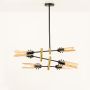 Sculptural Linear Chandelier - Gold