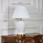 Shiny White Ceramic Table Lamp
