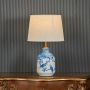 The Beauty of Symbolism White & Blue Ceramic Table Lamp