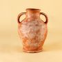 Crackled Terracotta Vase Medium White Background