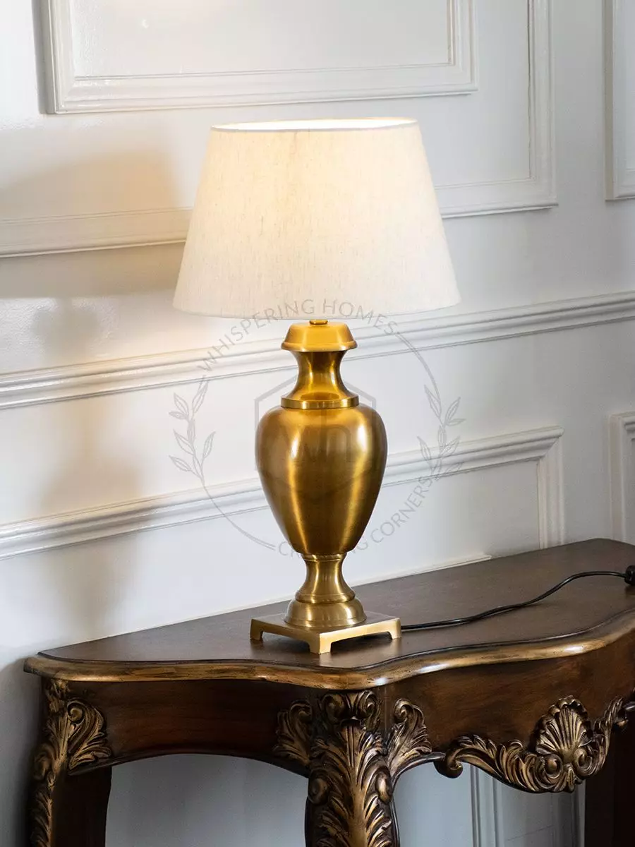 Antique brass table lamp hotsell