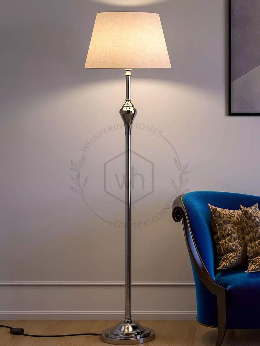 Silver floor standing lamp store