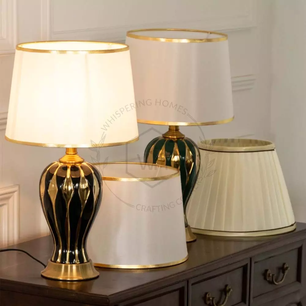 Black ceramic discount table lamp