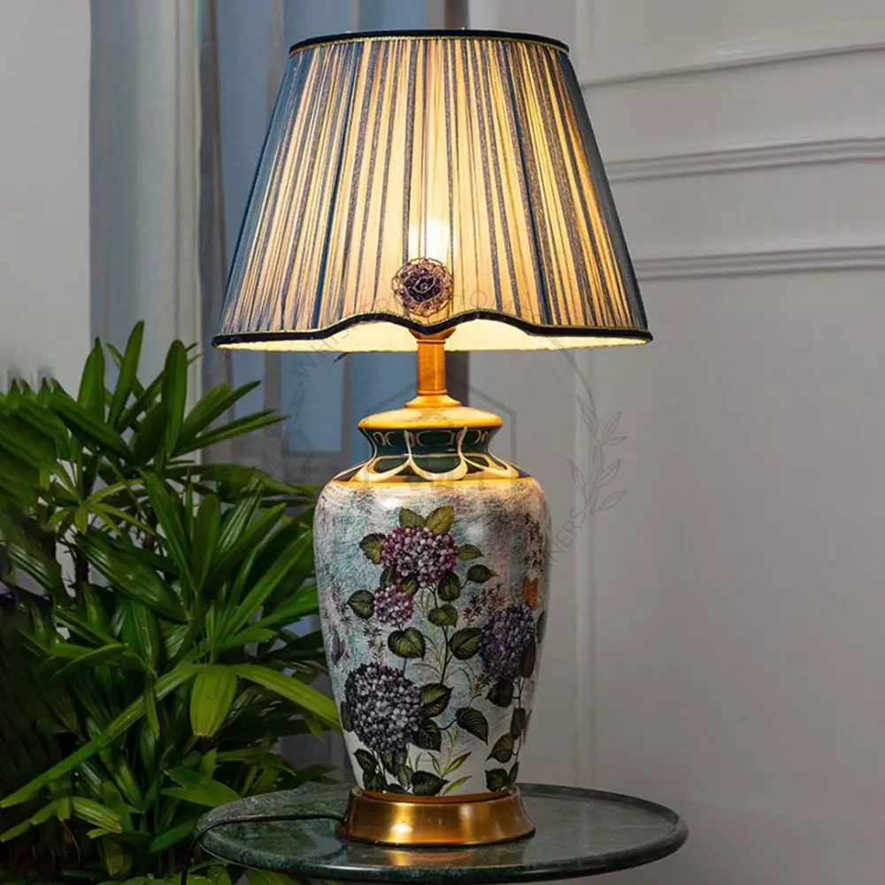 Ceramic floral clearance table lamps
