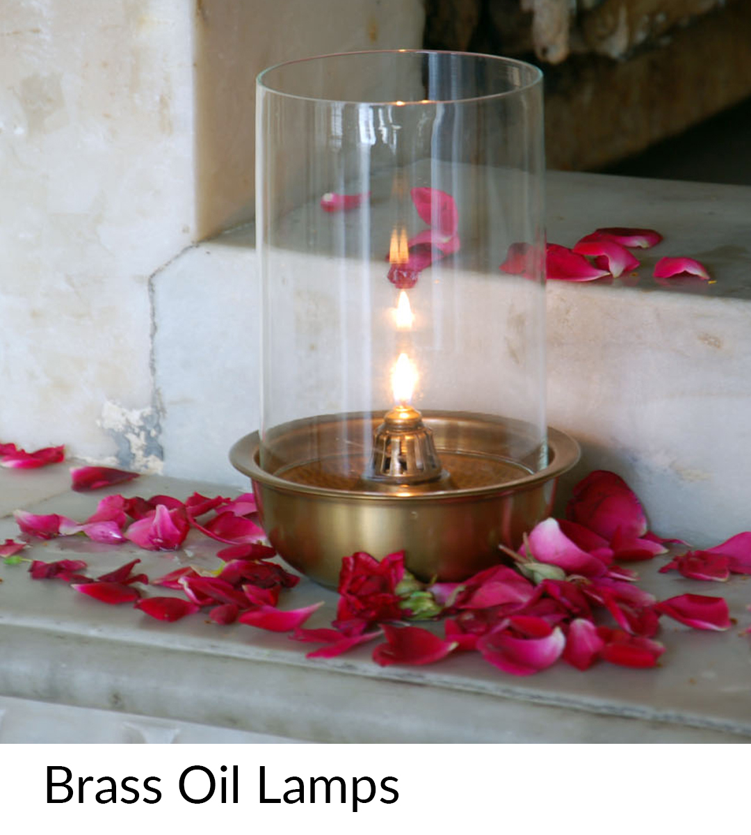 brass oil lamp