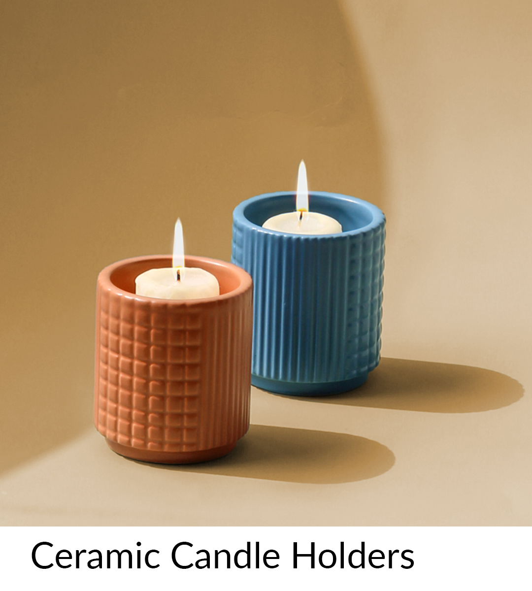 ceramic candle holders