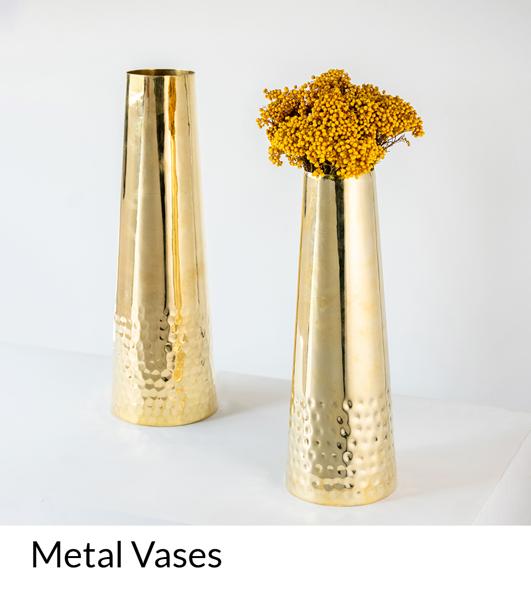 metal flower vases