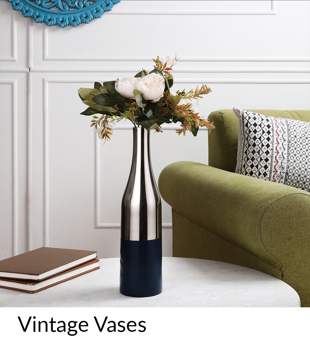 Buy Metal Vases Online India Home Decor whispering Homes