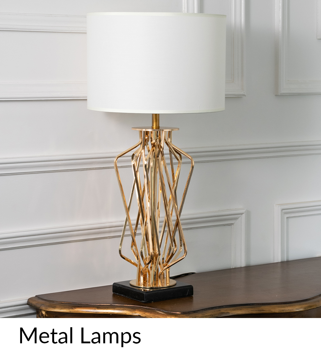 metal table lamp