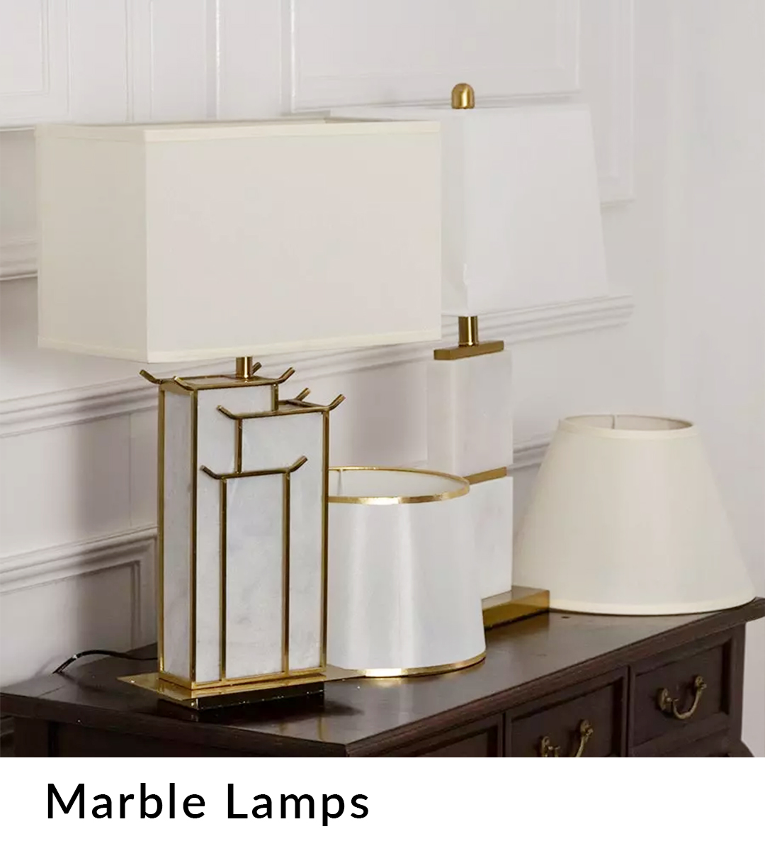 marble table lamp