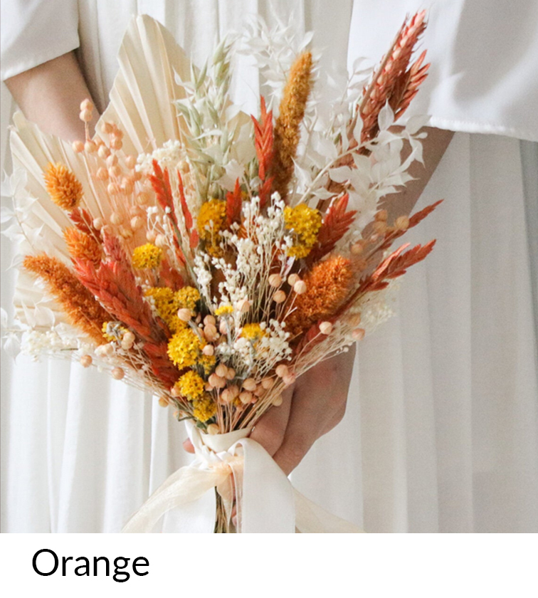 orange dry flower 