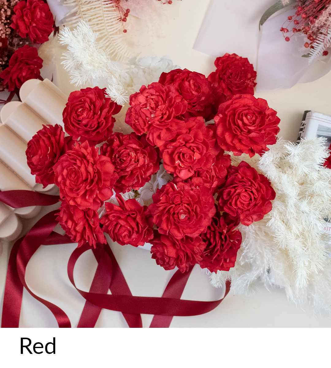 red dried flower
