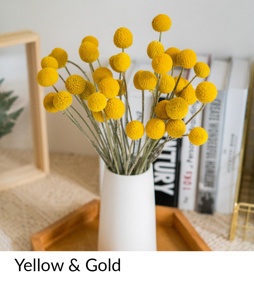 yellow dried flower